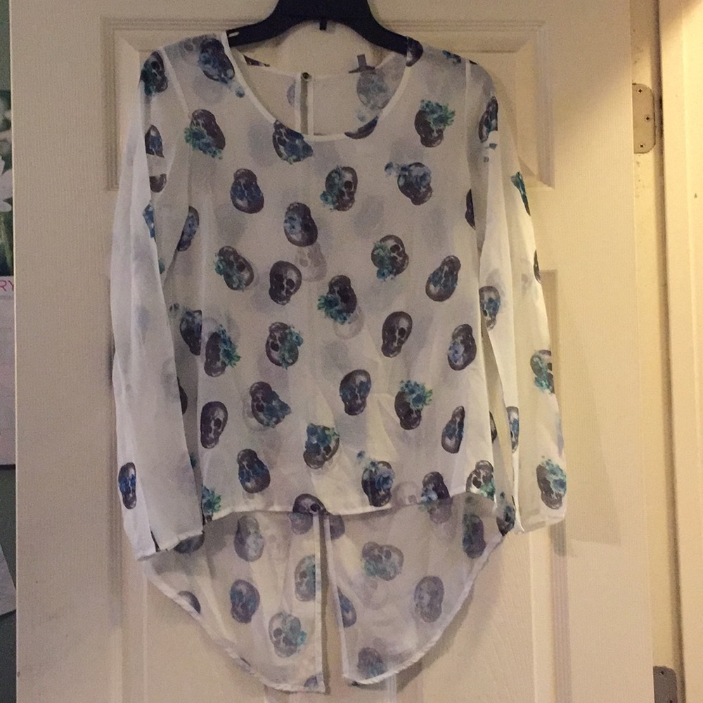 Sheer skull shirt